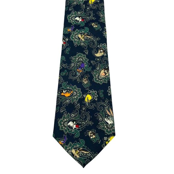 Looney Tunes Mania Character Tie Vintage 1996 Neck Tie Warner Brothers VTG 56" - Picture 2 of 9